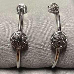 Tory Burch Rope Logo Hoop Earrings